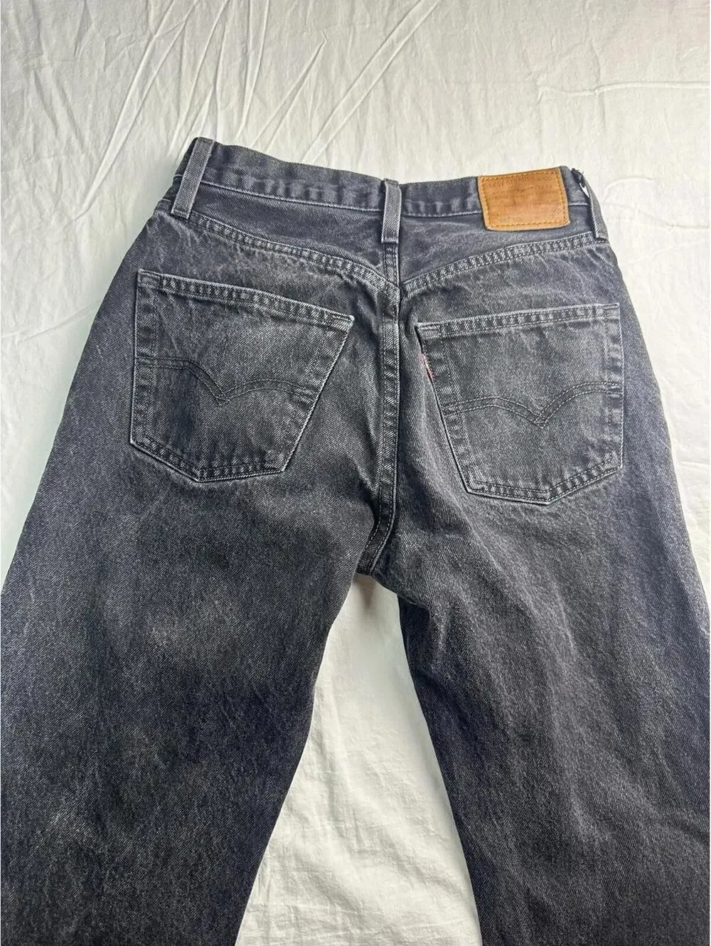 🖤⚡ Vintage 501 Levi’s Premium Black Wash Straight Jeans W25 L30 8861-25 ⚡🖤 - Picture 10 of 16
